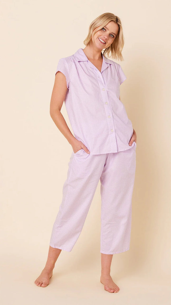 PJ CAPRI GINGHAM LAVENDER