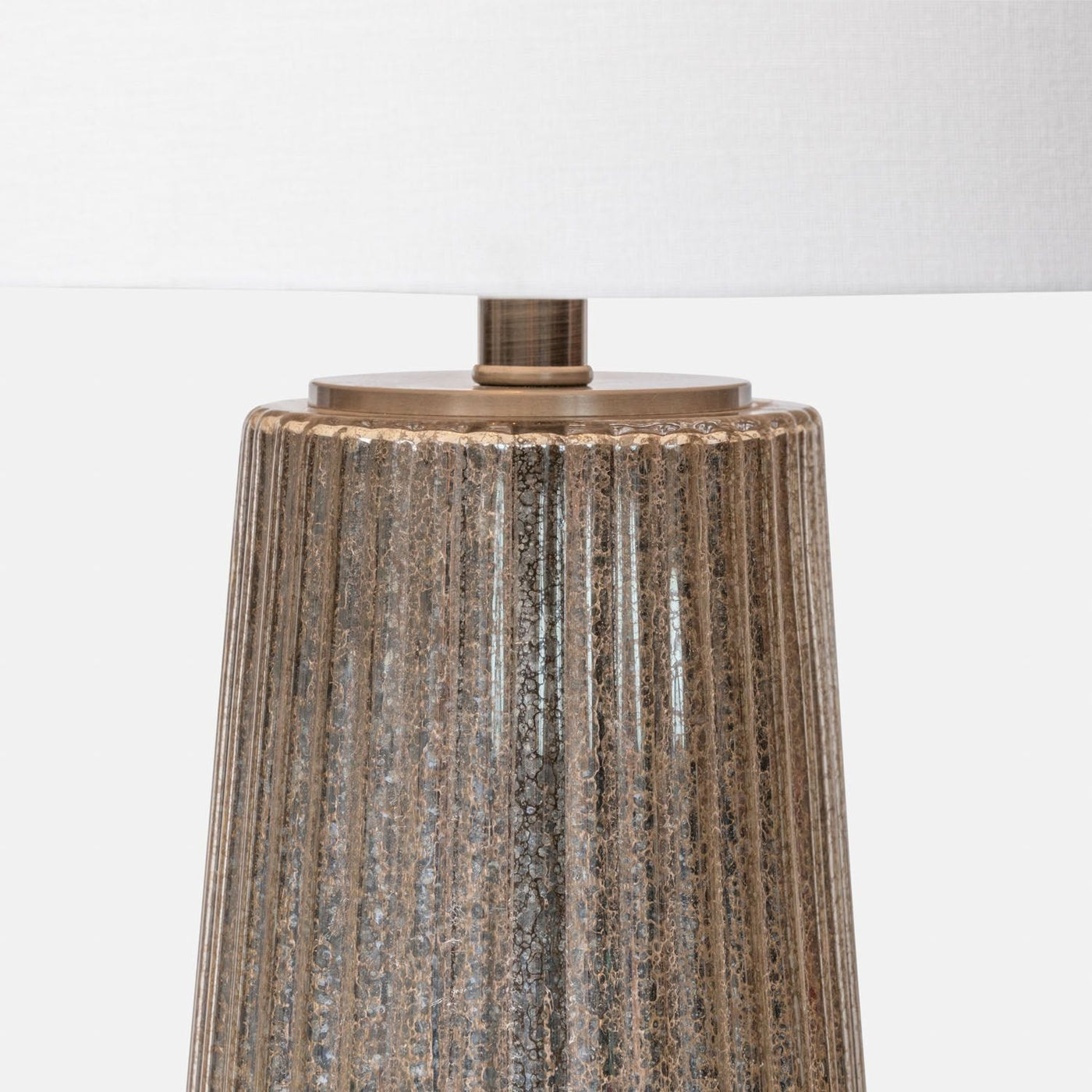 TABLE LAMP TAPERED COLUMN MERCURY GLASS