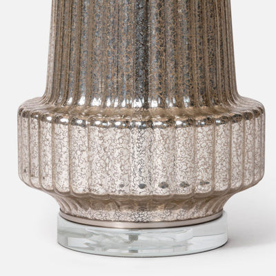 TABLE LAMP TAPERED COLUMN MERCURY GLASS