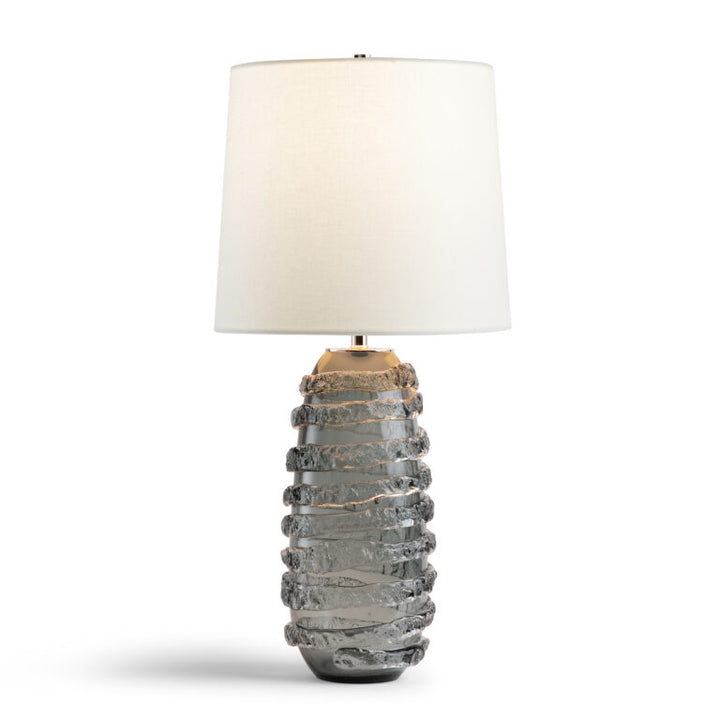 TABLE LAMP SMOKEY GREY STRIPE