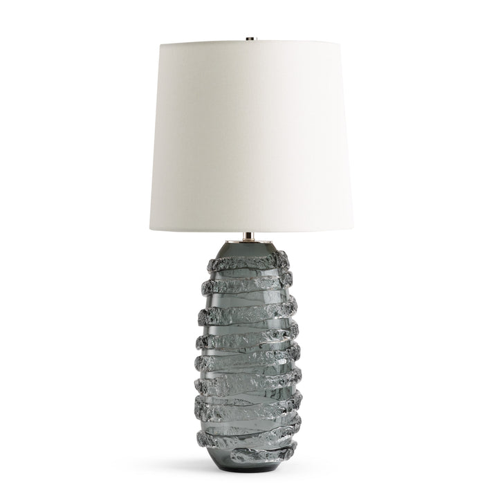 TABLE LAMP SMOKEY GREY STRIPE