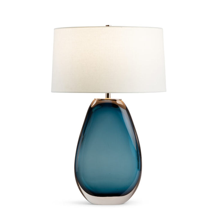 TABLE LAMP TEARDROP BLUE GLASS