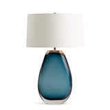 TABLE LAMP TEARDROP BLUE GLASS