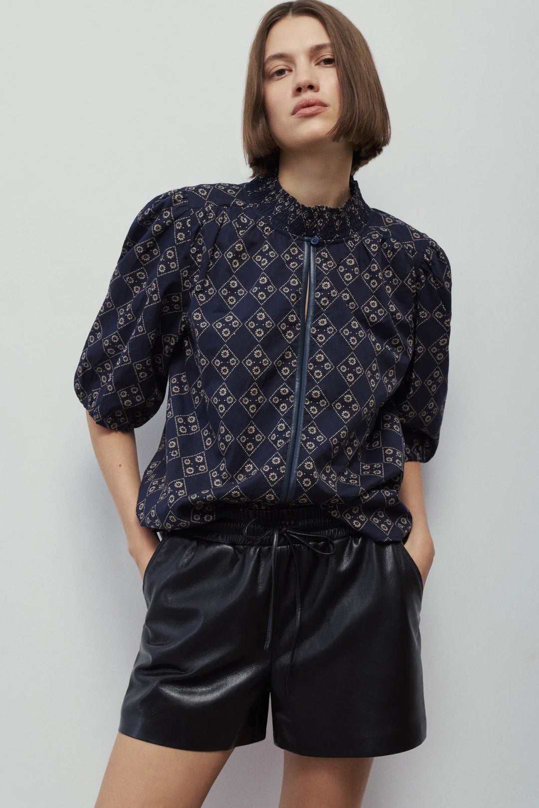 BLOUSE COTTON XENA NAVY