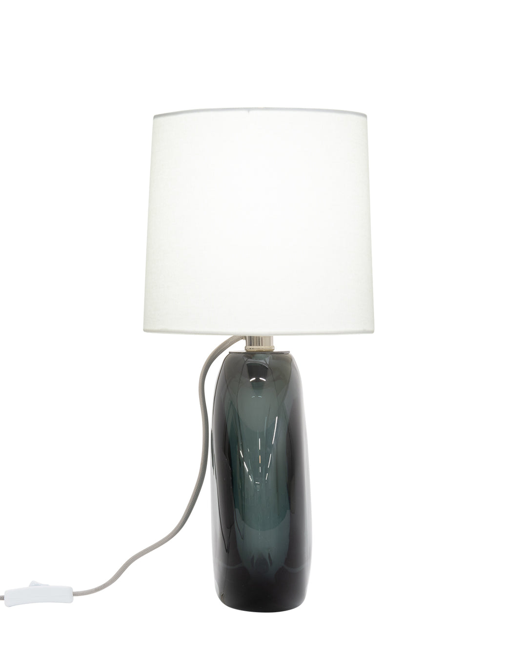 TABLE LAMP SMOKEY GREY GLASS