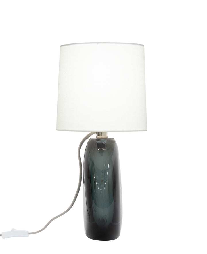 TABLE LAMP SMOKEY GREY GLASS