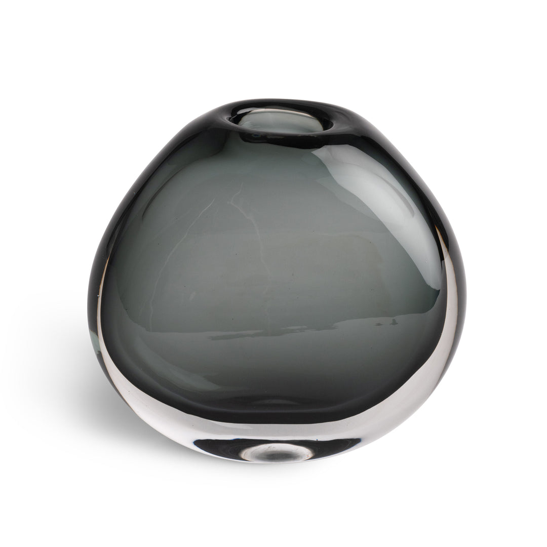 VASE SMOKEY GREY GLASS RD