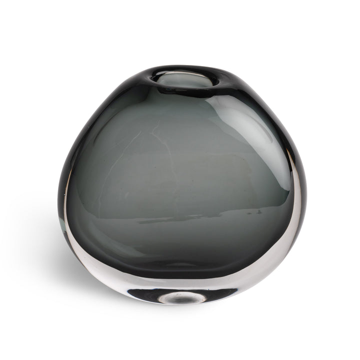 VASE SMOKEY GREY GLASS RD