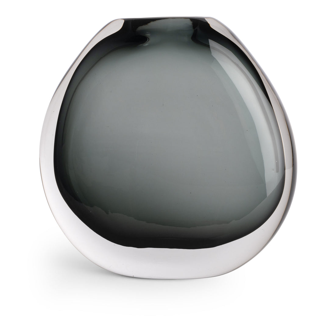 VASE SMOKEY GREY GLASS RD