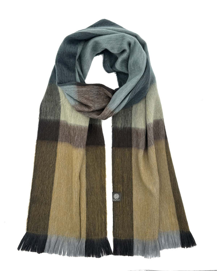 SCARF ALPACA PLAID GOLDEN COAST