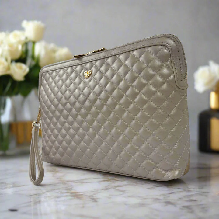 MAKE UP CASE PEARL QUILTED LARGE