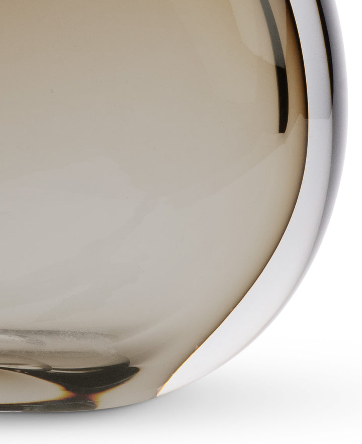 TABLE LAMP BEIGE GLASS