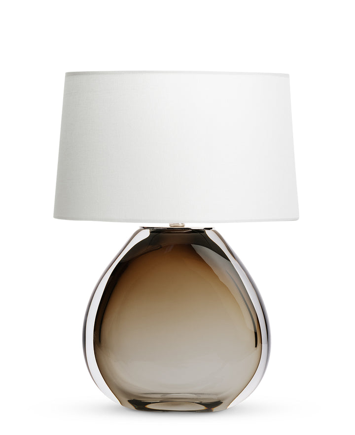 TABLE LAMP BEIGE GLASS