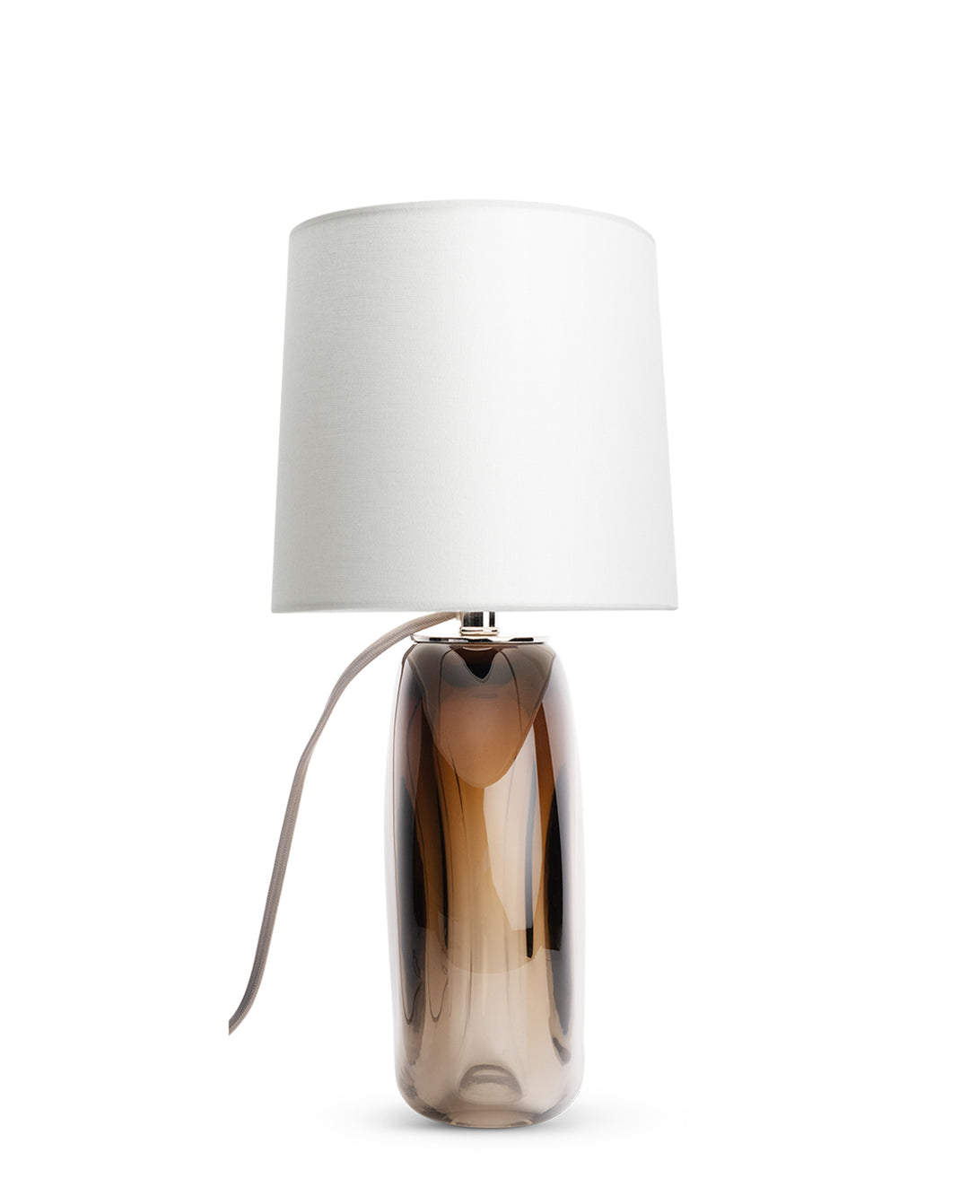 TABLE LAMP BEIGE GLASS