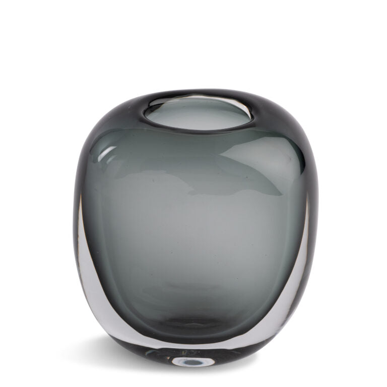 VASE SMOKEY GREY GLASS