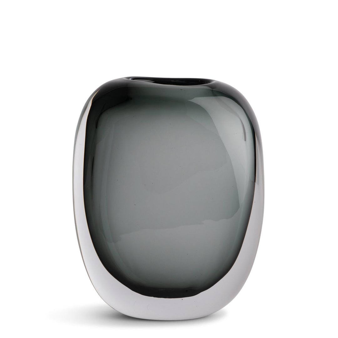 VASE SMOKEY GREY GLASS