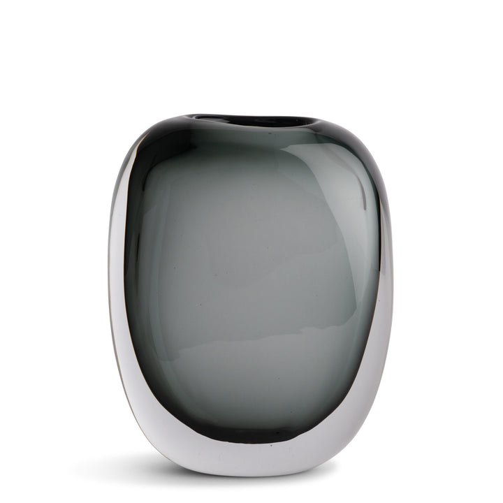 VASE SMOKEY GREY GLASS