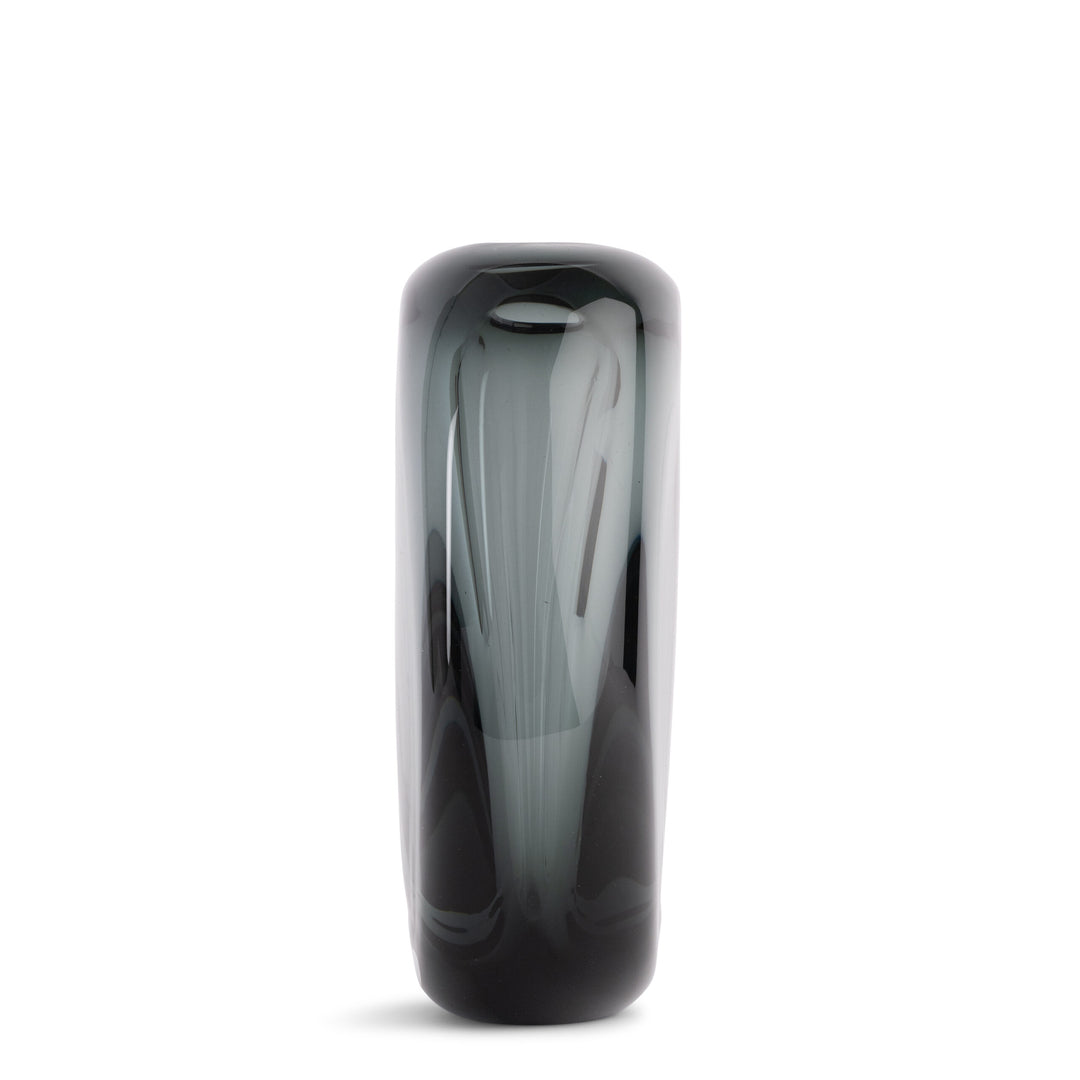 VASE SMOKEY GREY GLASS