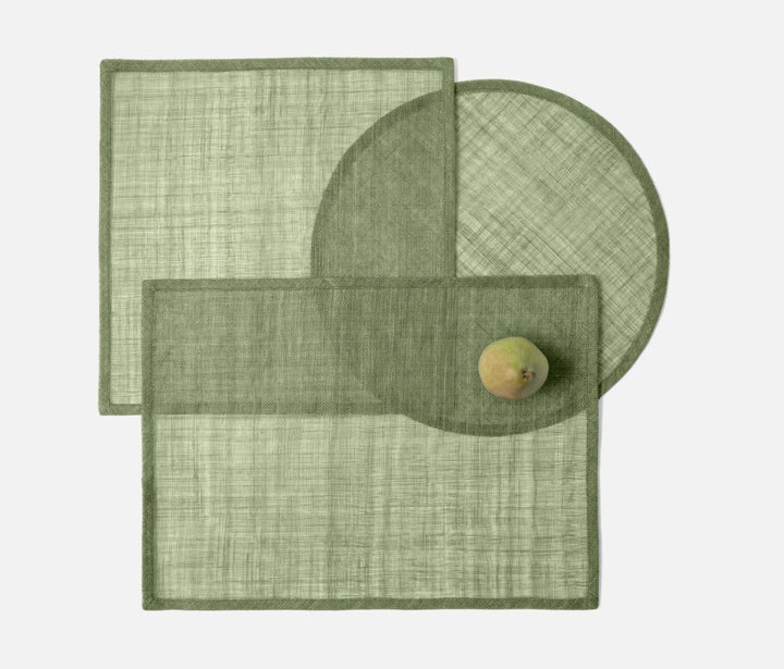 PLACEMAT GREEN QUARTZ ABACA