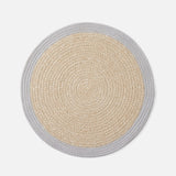PLACEMAT LIGHT GRAY JUTE/COTTON