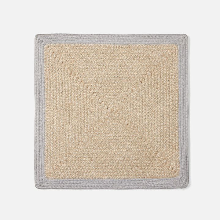 PLACEMAT LIGHT GRAY JUTE/COTTON