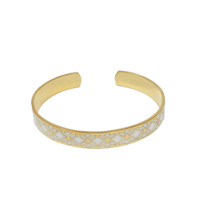 BRACELET SIGNATURE GOLD MOTHER PEARL RESIN