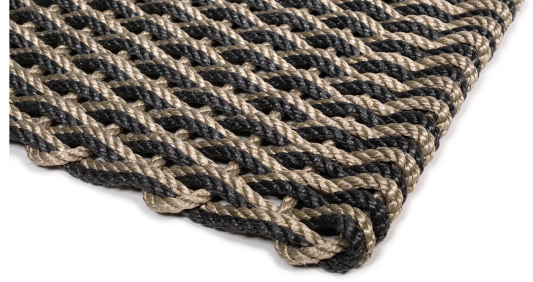 OUTDOOR DOORMAT SAND AND CHARCOAL