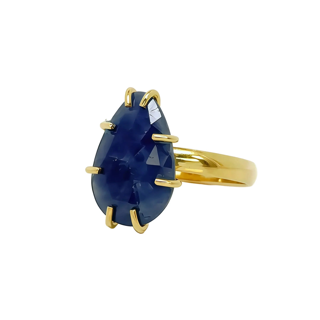 RING GRANDE PEAR SHAPED SAPPHIRE 8''