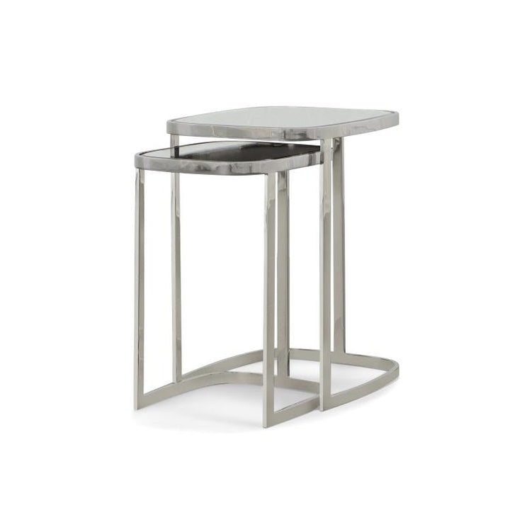 BHODI NESTING TABLES - POLISHED NICKEL