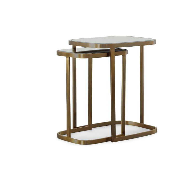 BHODI NESTING TABLES - ANTIQUE BRASS
