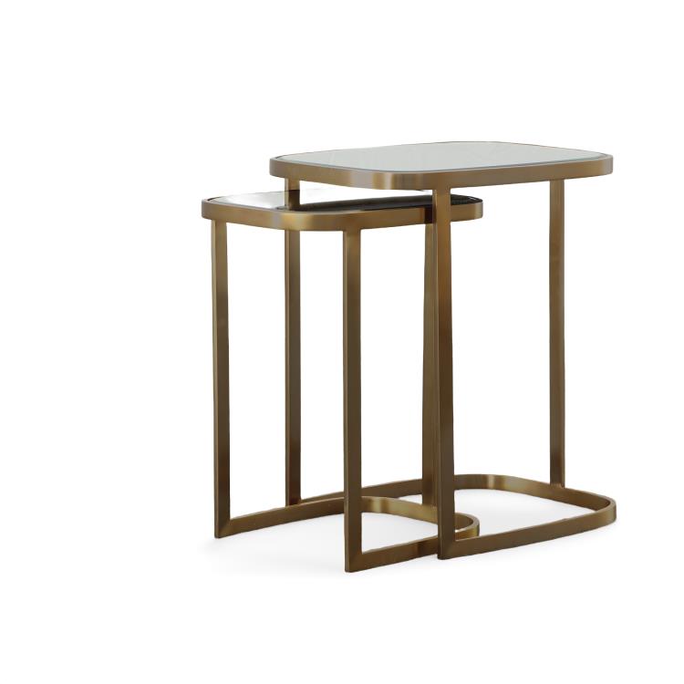 BHODI NESTING TABLES - ANTIQUE BRASS