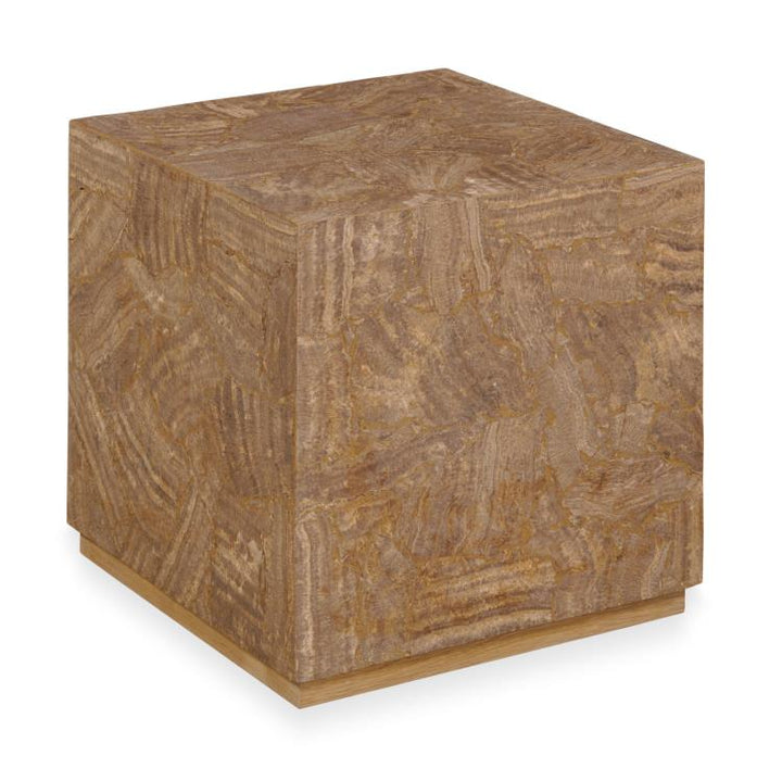AIDAN SQUARE TRAVERTINE ACCENT TABLE