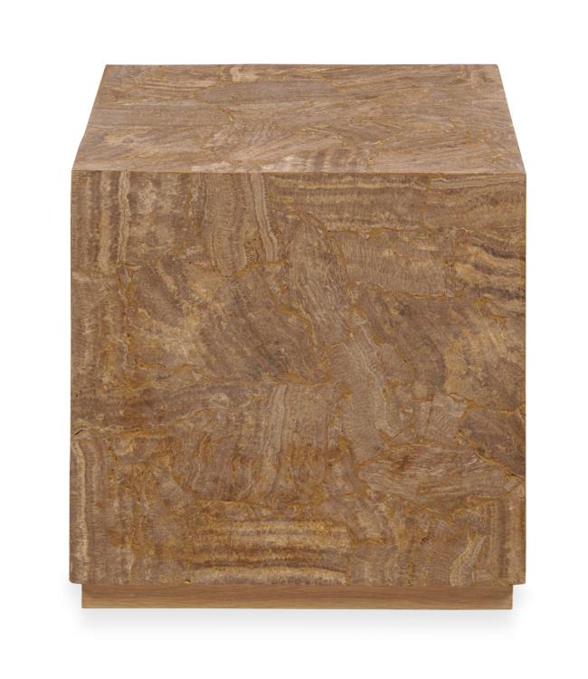 AIDAN SQUARE TRAVERTINE ACCENT TABLE