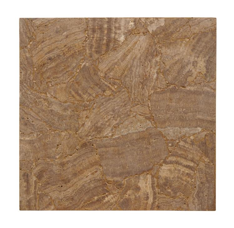 AIDAN SQUARE TRAVERTINE ACCENT TABLE