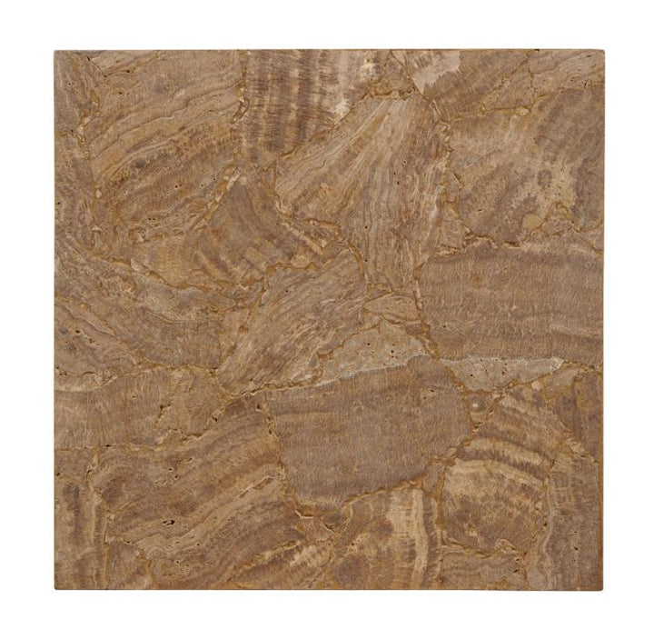AIDAN SQUARE TRAVERTINE ACCENT TABLE