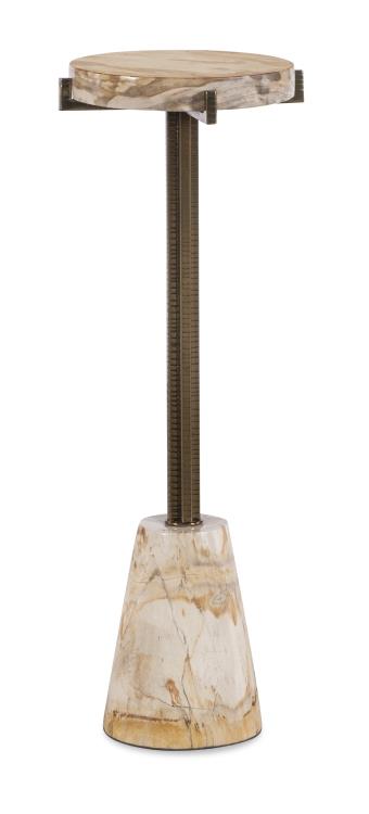 ACME PETRIFIED WOOD DRINKS TABLE - LIGHT