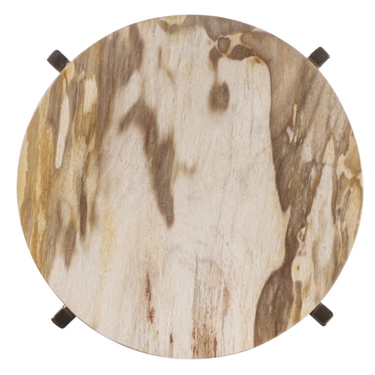 ACME PETRIFIED WOOD DRINKS TABLE - LIGHT