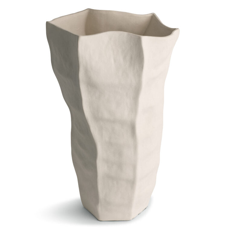 VASE OFF-WHITE CERAMIC TALL