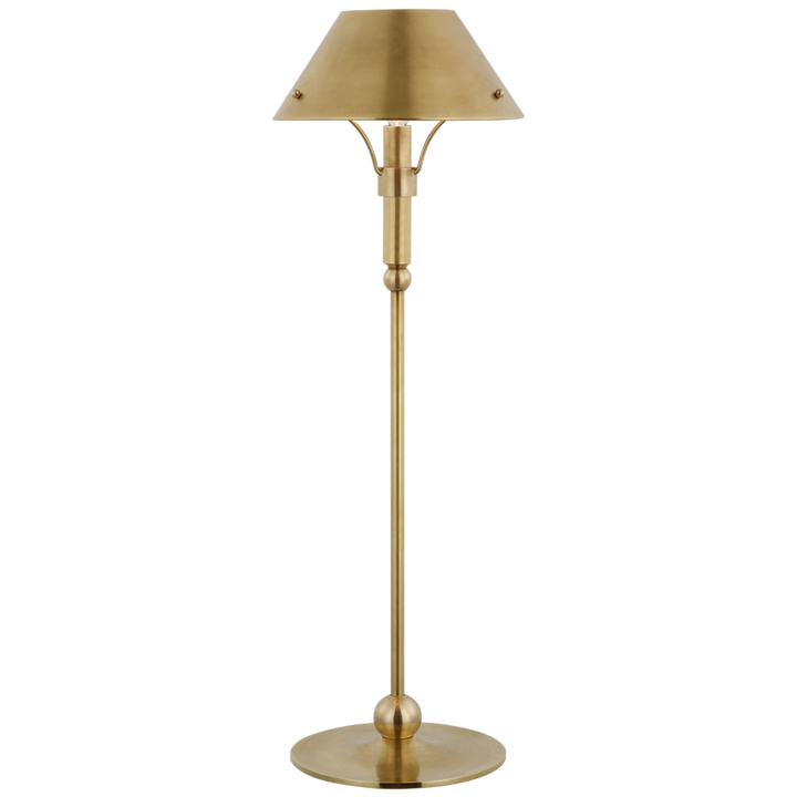 TABLE LAMP BRASS SHADE 26.75H