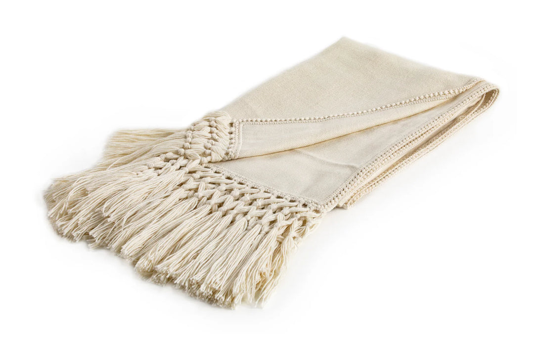 THROW ALPACA W/ FRINGE TASSELS