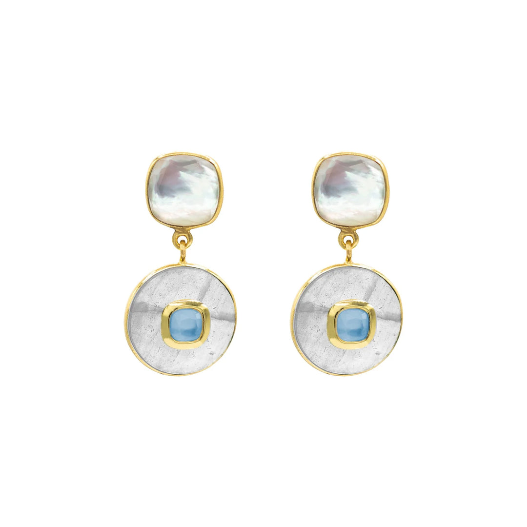 EARRINGS BLUE/DARK BLUE