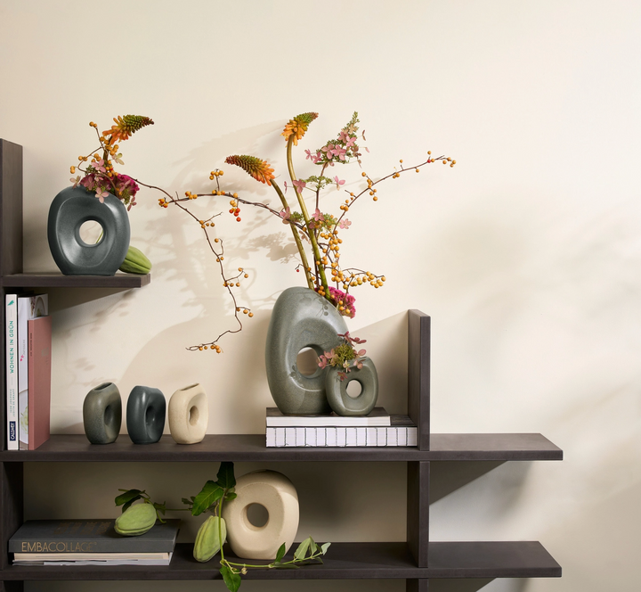 VASE STONEWARE WITH HOLE URBAN