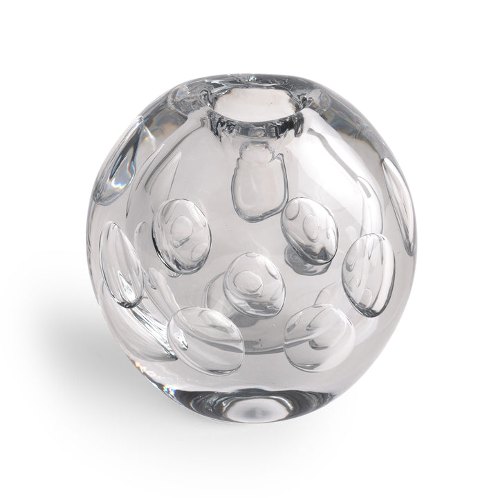VASE CLEAR GLASS AIR BUBBLES