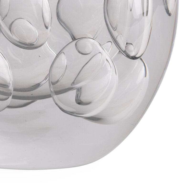 VASE CLEAR GLASS AIR BUBBLES