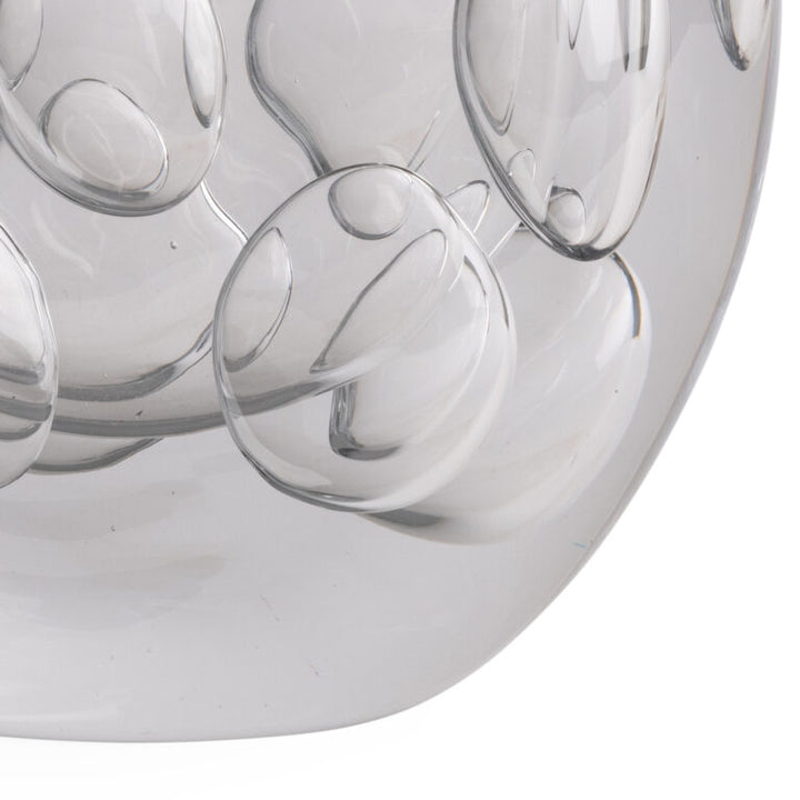 VASE CLEAR GLASS AIR BUBBLES
