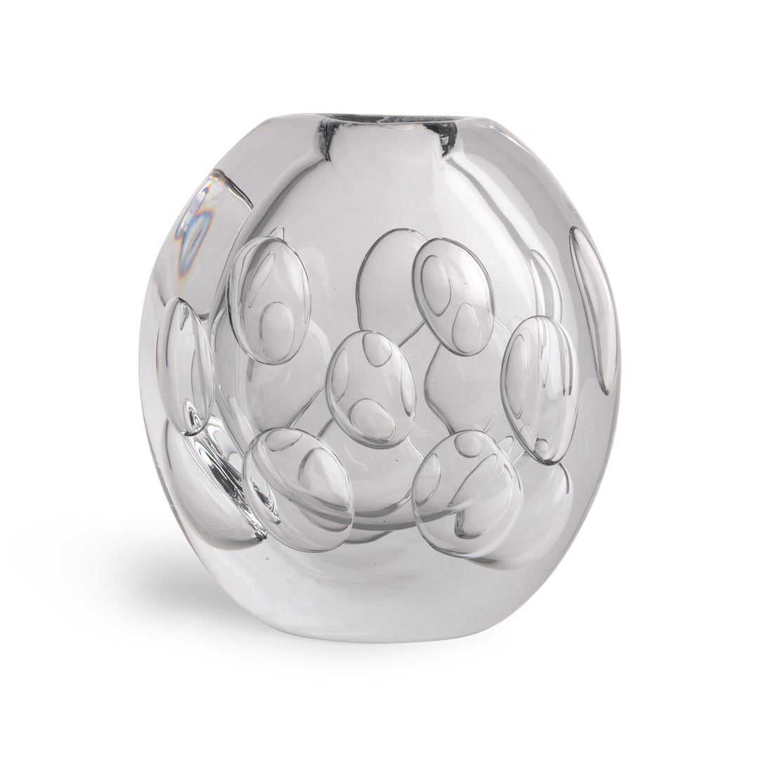 VASE CLEAR GLASS AIR BUBBLES