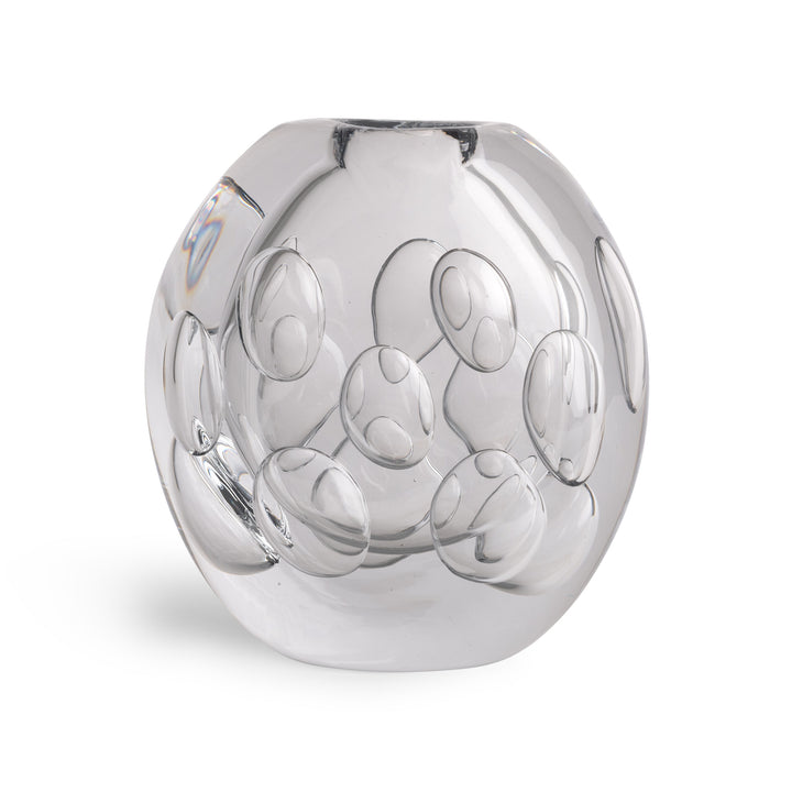 VASE CLEAR GLASS AIR BUBBLES