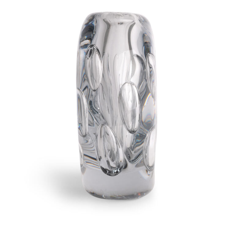 VASE CLEAR GLASS AIR BUBBLES