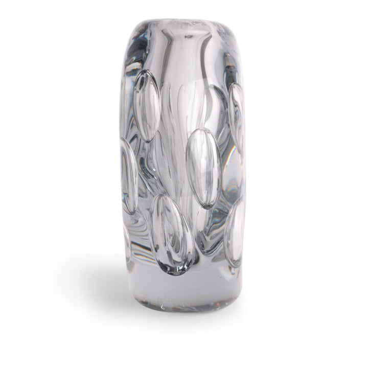 VASE CLEAR GLASS AIR BUBBLES