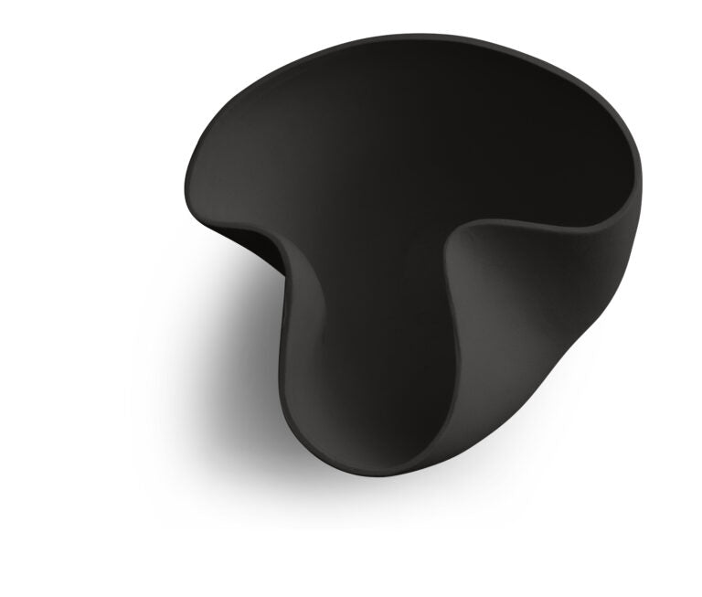 VASE BLACK WIDE RIM TOP
